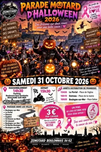 Parade motard d'Halloween par Zemotard Boulonnais du 62